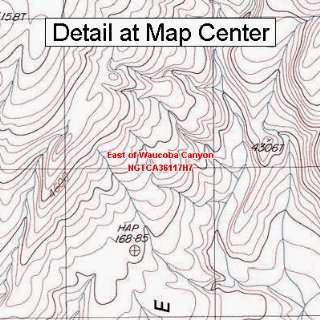 USGS Topographic Quadrangle Map   East of Waucoba Canyon, California 