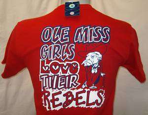 Ole Miss Youth T shirt Ole Miss Girls Love Their Rebels  