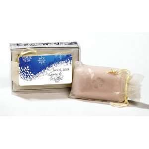   Snowflakes Design Personalized Fresh Linen Scented Soap B (Set of 20