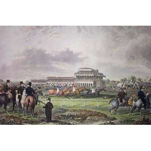  Newton Races Etching Towne, Charles Hunt, Horse Racing 