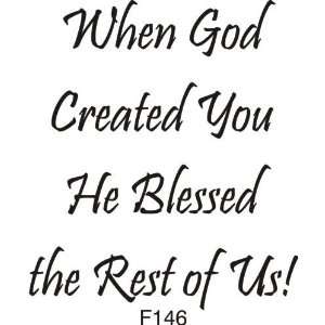  When God Created You Greeting Rubber Stamp Arts, Crafts & Sewing