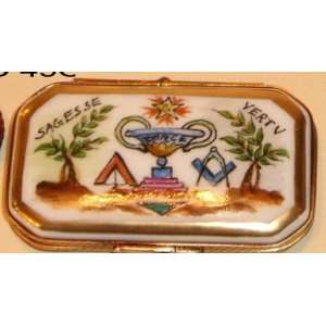  Masonic Freemason Freemasonry Rare French Limoges Box 