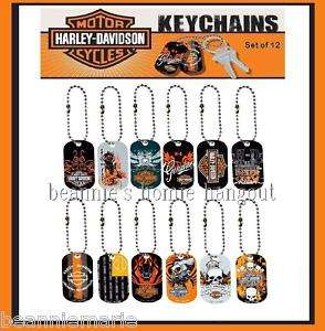 Licensed Harley Davidson Keychains ~ Dog Tags Set 2  