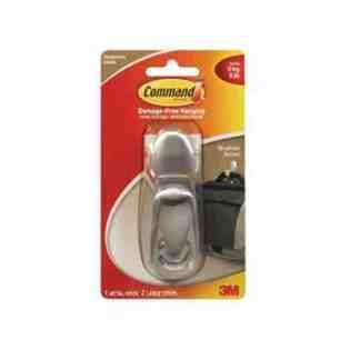 Command Fc12 Bn Adhesive Mount Metal Hook Medium Brushed from  