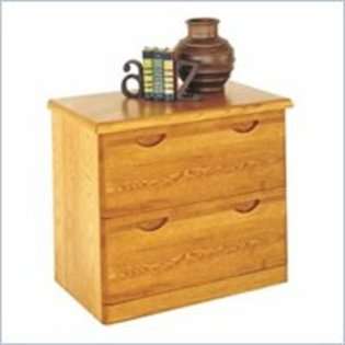   Furniture Waterfall 2 Drawer Lateral Wood File Storage Cabinet in Oak