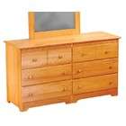 Atlantic Furniture 54W Dresser with Six Drawers Windsor Style Natural 
