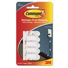 Command MMM17017   Cord Clip w/Adhesive, White, 4/Pack