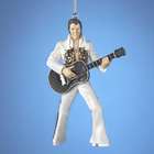   Elvis Presley in White Jumpsuit with Guitar Christmas Ornament 4.75