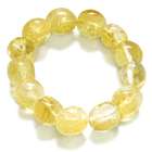   Gemstones Genuine Prehnite Chip Bracelet   Single Strand   Stretch Fit