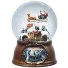   Rotating Santa Claus with Train Christmas Snow Globe Glitterdome