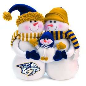  NHL Nashville Predators Snowmen Family Holiday Table Top 
