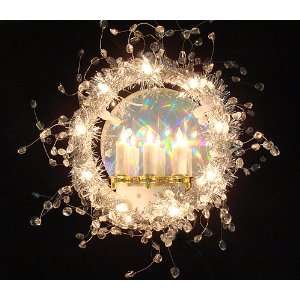  7 Lighted Holographic Candle Christmas Tree Topper 