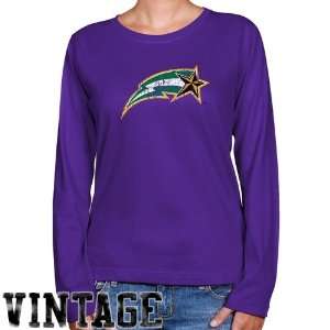 NCAA George Mason Patriots Ladies Purple Distressed Logo Vintage Long 