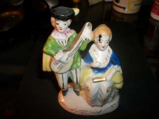  MAN AND WOMEN PLAYING INSTRUMENT OCCUPIED JAPAN FIGURINE 5 X 3.5 NICE