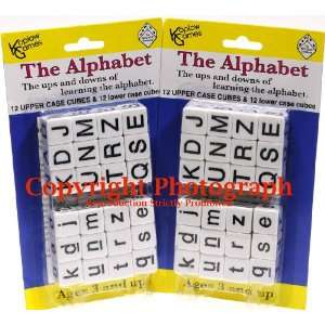   Alphabet Dice _ 24 Upper Case Dice & 24 Lower Case Dice Toys & Games
