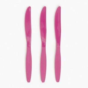  50 Hot Pink Party Knives   Tableware & Cutlery & Utensils 