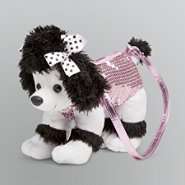 Confetti Girls Sequins & Plush Dog Handbag   Plush Poodle at  