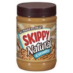 Skippy Natural Creamy Peanut Butter Spread 26.5 oz (Pack of 12)