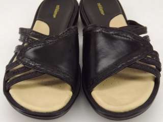 Womens shoes black vegan Croft & Barrow 8 M comfort sandal slide 