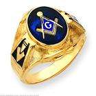 FindingKing 14K White Gold Masonic Mens Ring Jewelry Size 10