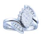   Round 14k White Gold Bridal Set (Size 8   Other Sizes Available