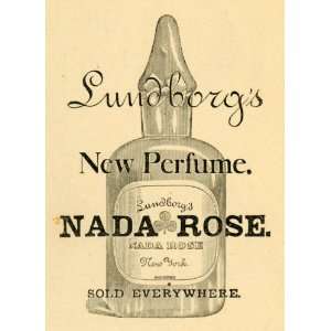  1893 Ad Sundborgs Nada Rose Perfume Scent New York 