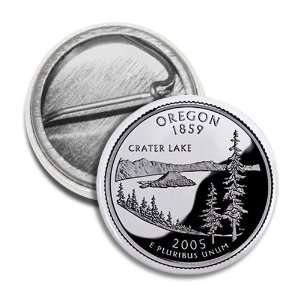  OREGON State Quarter Mint Image 1 inch Mini Pinback Button 