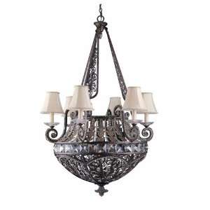   and Silver Wash Grand 37 6+6 Light Chandelier fr