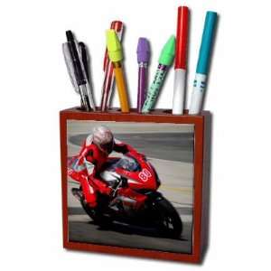 Motorcycle Racing Pencil Holder