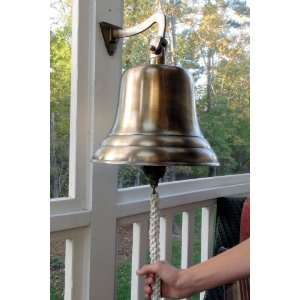  Large School House Bell   Antiqued Finish 