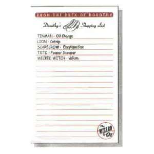  Dorothy Shopping List Notepad 