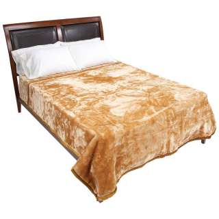 Wyndham House Camel Brown Heavy Luxury Blanket Tapestry Fits King Or 