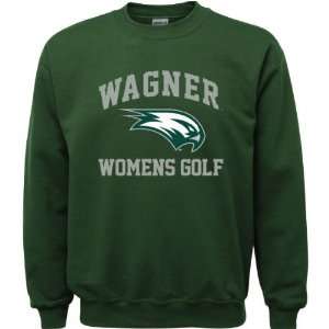 Wagner Seahawks Forest Green Youth Womens Golf Arch Crewneck 