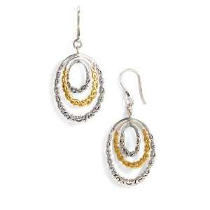  Lois Hill Two Tone Scroll Multi Oval Earrings Jewelry
