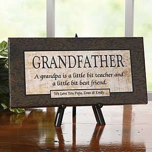  Fathers Day Gifts   Personalized Grandfather Gift Canvas 
