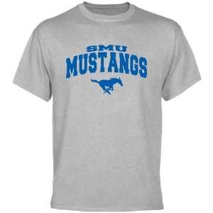 SMU Mustangs Ash Mascot Arch T shirt