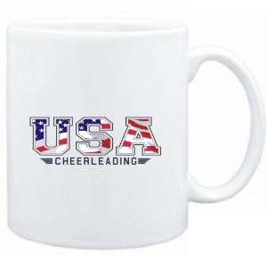  Mug White  USA Cheerleading / FLAG CLIP   ARMY  Sports 