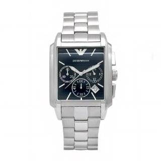   Armani Mens AR0145 Classic Stainless Steel Roman Numeral Dial Watch