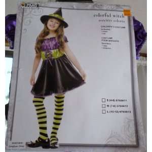  PAPER MAGIC GROUP COLORFUL WITCH COSTUME CHILDS SIZE MED 