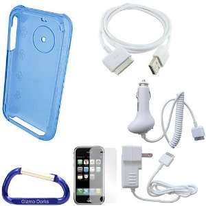  Premium Hard Crystal Case (Blue) for the iPhone, USB Data 