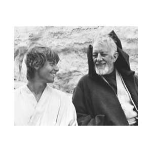   Luke Skywalker & Obi Wan Kenobi Black and White Print