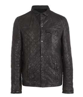 Rove Quilted Leather Shirt, Men, Leathers, AllSaints Spitalfields