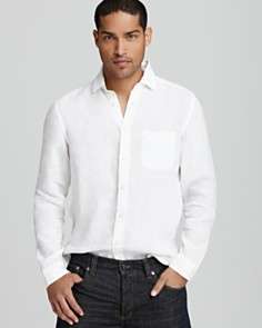Grayers Stanley Solid Linen Sport Shirt   Slim Fit
