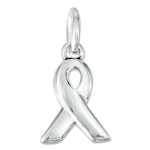  Sterling Silver Awareness Ribbon Charm Jewelry