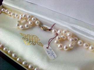 22 Pink Cream LADYS GEM PEARL NECKLACE 14k Gold Clasp  