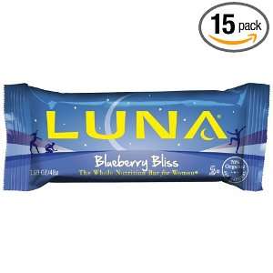  Luna Nutrition Bars, Blueberry Bliss, 1.69 Ounce, 15 Count 