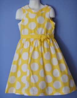 MINI BODEN Yellow Dot Vintage Party Dress 5 6 EUC  