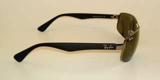 New RAY BAN Sunglasses Gunmetal Frame RB 3445 004 G 15 Glass Lenses 
