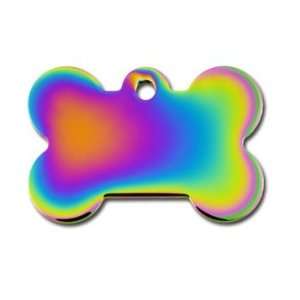  Quick Tag Large Rainbow Bone Personalized Engraved Pet ID 