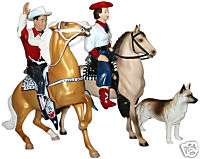 Hartland 2003 Roy Rogers & Dale Evans horse & dog sets  